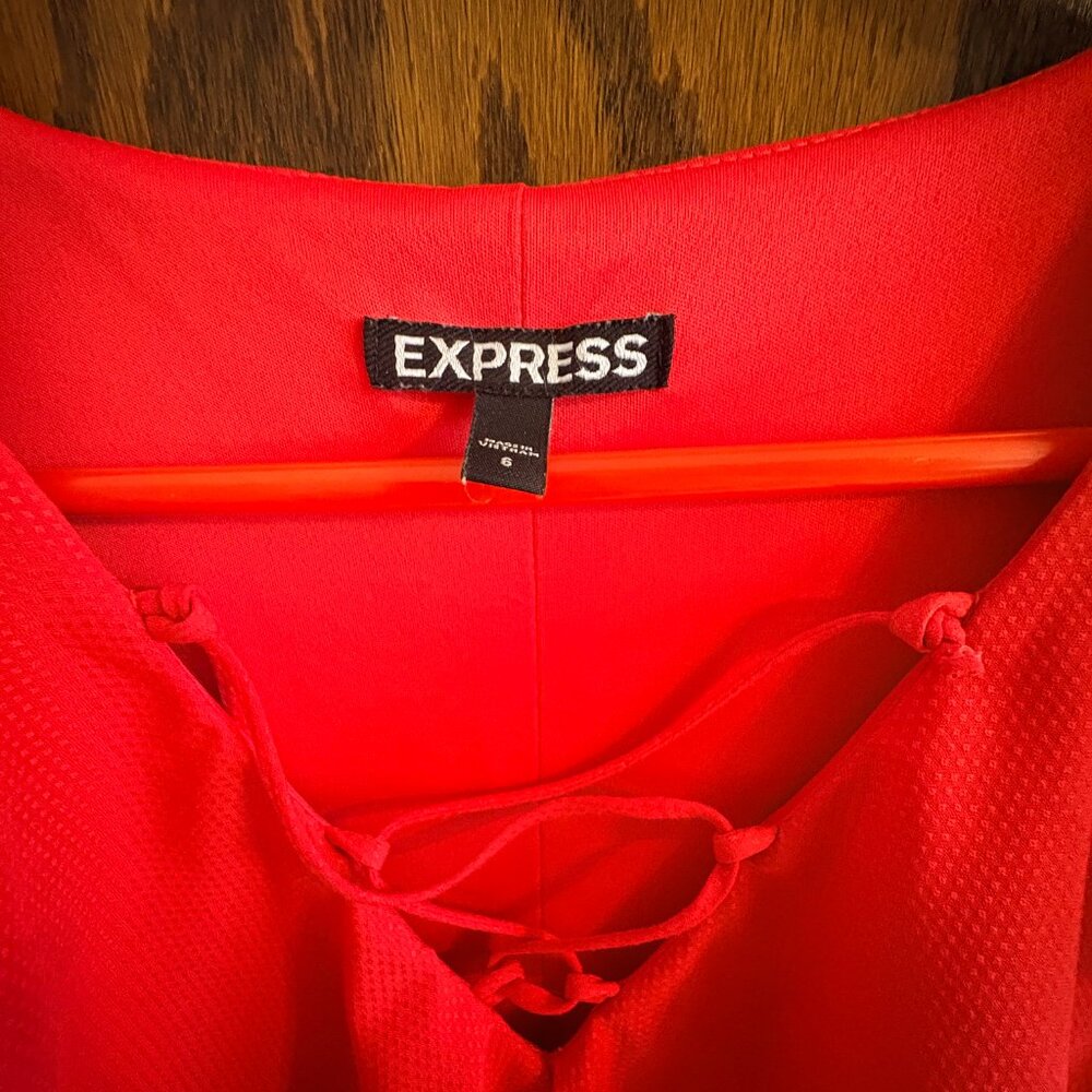 Red/Orange Ruffle Dress - Picture 5 of 9